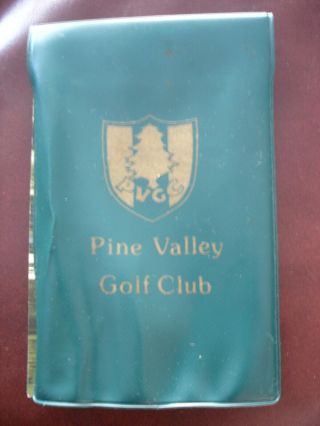 Vintage Early Logo Pine Valley Golf Club Yardage Guide With Short History