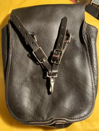 Vintage Gorgeous Brown Leather English Horse Saddlebag Or Hip Bag 2