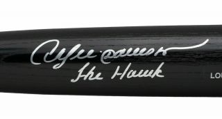 Andre Dawson Signed Chicago Cubs Black Louisville Slugger Bat The Hawk Jsa Itp