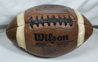 Vintage Wilson Gst 1003 Leather Football Ncaa Official Collegiate Made In Usa