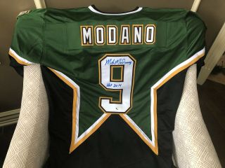 Mike Modano Signed Autographed Dallas Stars Jersey Frozen Pond
