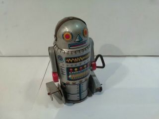 Vintage Tin Plate Robot Made In Japan Clockwork Wind Up In.