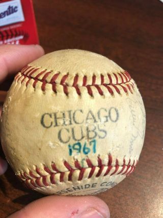 1967 Chicago Cubs Team Signed Ball 20 Signatures — Ernie Banks,  Others