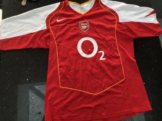 Vintage Arsenal Home Shirt 2004/2005 Size X - Large