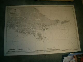 Vintage Admiralty Chart 1373 South East Part Of Tierra Del Fuego 1964 Edn