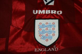 Vintage England Umbro 1997/1999 Away Jersey Shirt Camiseta Maglietta Trikot 3