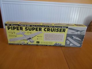 Vintage Rc/gas Jetco Flying Model Airplane Kit S - 6 Piper Cruiser 40 "