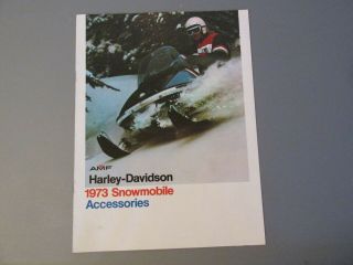 1973 Vintage Harley Davidson Snowmobile Accessories Brochure