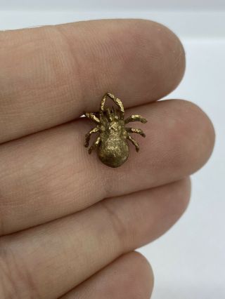 Antique 14k Yellow Gold Spider Tie Tack Pin 1.  1 Grams