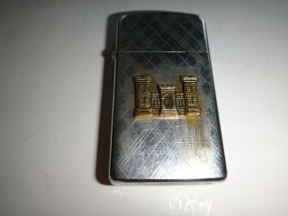 Vintage Year 1972 Zippo Slim Lighter With Us Army Corps Of Engineers Logo