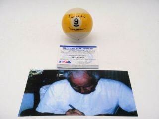 Willie Mosconi Signed Psa/dna Certified Autographed 9 Billiard Pool Ball