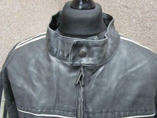 Mens Arizona Xxl Vintage Cafe Racer Leather Motorcycle Jacket / Ref H0636