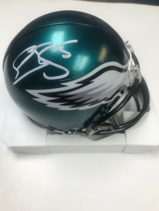 Donovan Mcnabb Autographed Philadelphia Eagles Mini Riddell Helmet Jsa Auth.
