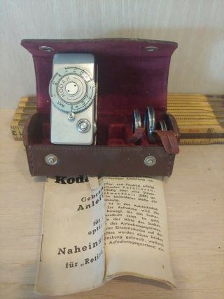 Vintage Kodak Close Up Rangefinder Kit With 3 N Filters Instructions Case