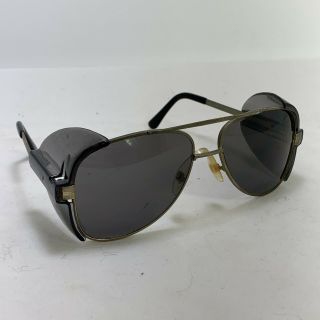Vintage Crew Engineer Z87 147mm Gold Toned Aviator Rim Tinted Safety Glasses