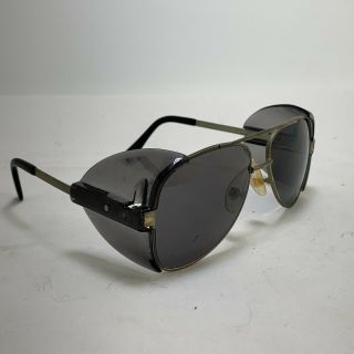 Vintage Crew Engineer Z87 147MM Gold Toned Aviator Rim Tinted Safety Glasses 2