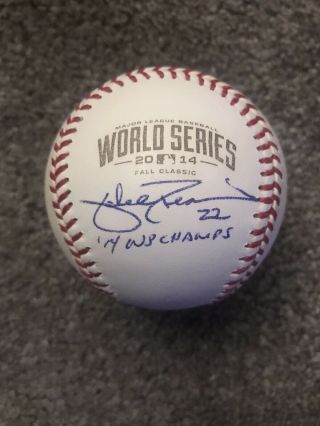 Jake Peavy Sf Giants Signed 2014 World Series Baseball Psa