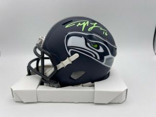 Tyler Lockett Signed Speed Seattle Seahawks Mini Helmet Hologram