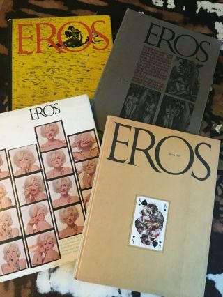 4 Vols.  Eros,  Spring 1962 - Winter 1962,  Nos.  1,  2,  3,  4,  Illustrated,  1st Editions