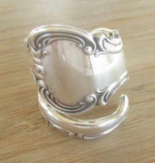 Vintage Handmade Sterling Silver Spoon Ring Sz 8.  5 12 - F7400