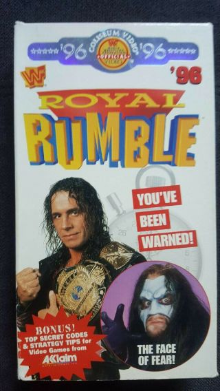 Wwf Royal Rumble 1996 Vhs 96 Coliseum Video Wrestling Ppv Tape Wwe Wcw Vintage