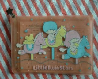 Vintage Sanrio Little Twin Stars Vinyl Id Case Wallet Kiki & Lala 1976