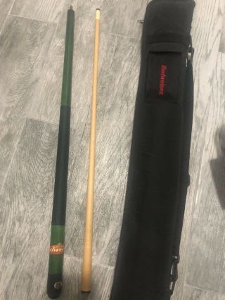 Vintage Budweiser 2 - Piece Pool Cue Stick 58” With Case Read