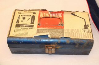 Vintage BernzOMatic TX - 25 Propane Torch Kit Case & Attachments 3