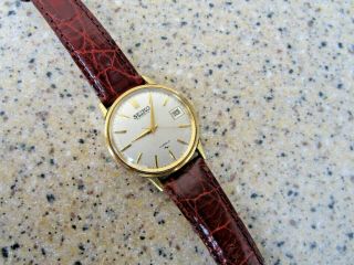 Vintage Seiko Automatic Mens Watch 7625 8031 17 Jewel Gold Plated Runs Repair