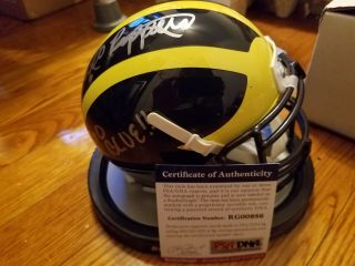Jabrill Peppers Signed University Of Michigan Mini Helmet Psa Nfl