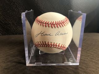 Hank Henry Aaron Autograph Official Ball National League Baseball Auto (no)