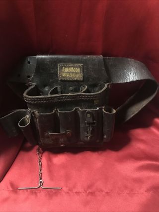 Vintage American Work Products Leather Electrician 