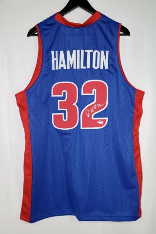 Richard Rip Hamilton Autographed Detroit Pistons Custom Jersey Psa