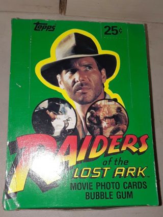 1981 Indiana Jones Raiders Of The Lost Ark Empty Gum Vintage Trading Card Box