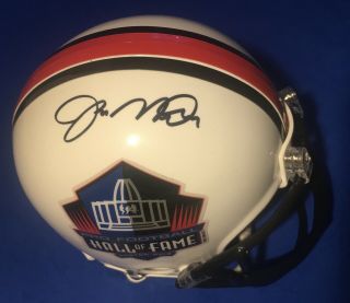 Joe Montana Autographed Mini Football Helmet Hall Of Fame San Francisco 49ers