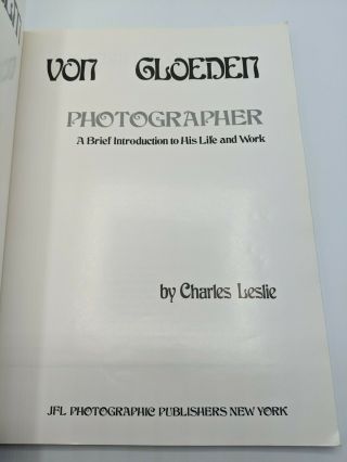 Wilhelm Von Gloeden Photographer by Charles Leslie 1980 2nd printing paperback 3