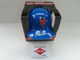 Pete Alonso Autograph Signed Rawling Mini Batting Helmet Mets With
