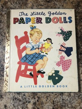 Vintage Little Golden Book The Little Golden Paper Dolls Just Missing Cat 1951