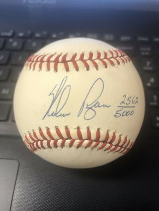 Nolan Ryan Single Signed Baseball Auto 2562/5000 No Mets Rangers Astros Hof