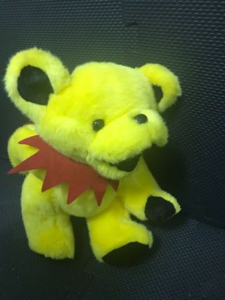 Vintage Grateful Dead Dancing Bear Plush Stephen Smith Yellow 12 " With Tag.  Rock