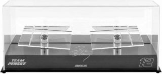Ryan Blaney 12 Penske Racing 2 Car 1/24 Scale Die Cast Display Case & Platforms