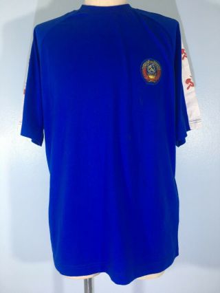 Vtg Ultra - M Cccp Soviet Union Russia Ussr Football T Shirt Soccer Jersey Xl