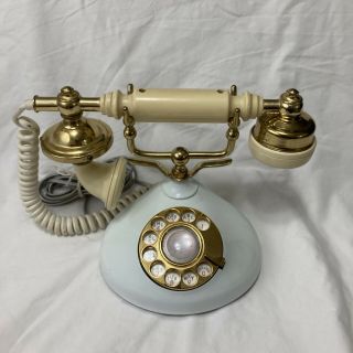 Vintage 1978 White Gold Princess Boudoir French Pillow Talk Telephone Rotary