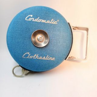 Vintage Cordomatic Clothesline Reel 40 Foot Retractable Model Cr - 40.