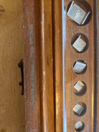 Vintage Newark Scale WEIGHT SET w/ Wood Case 2