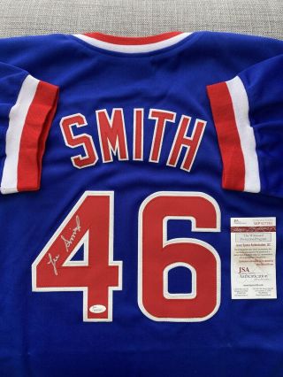 Lee Smith Autographed Custom Jersey (chicago Cubs) - Jsa