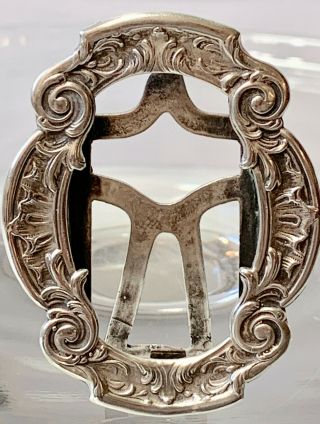 Vintage Sterling Silver Miniature Picture Frame 2 1/4 " X 3/4 " Attached Back