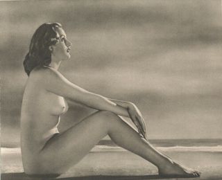John Everard Vintage Black And White Female Nude Beach Photogravure 1940
