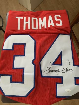 Buffalo Bills Thurman Thomas Authentic Signed Blue Jersey Autographed Jsa Hof