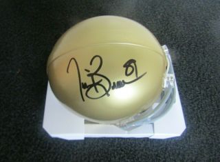 Tim Brown Autographed Signed Notre Dame Irish Mini Helmet Beckett